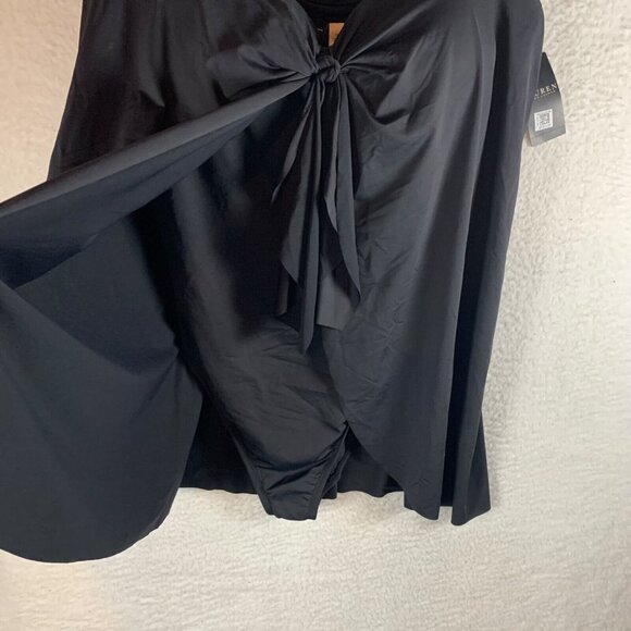 Ralph Lauren Women's Black Flyaway Bandeau‎ One Piece Swimsuit Plus Size 20W NWT - Picture 2 of 9